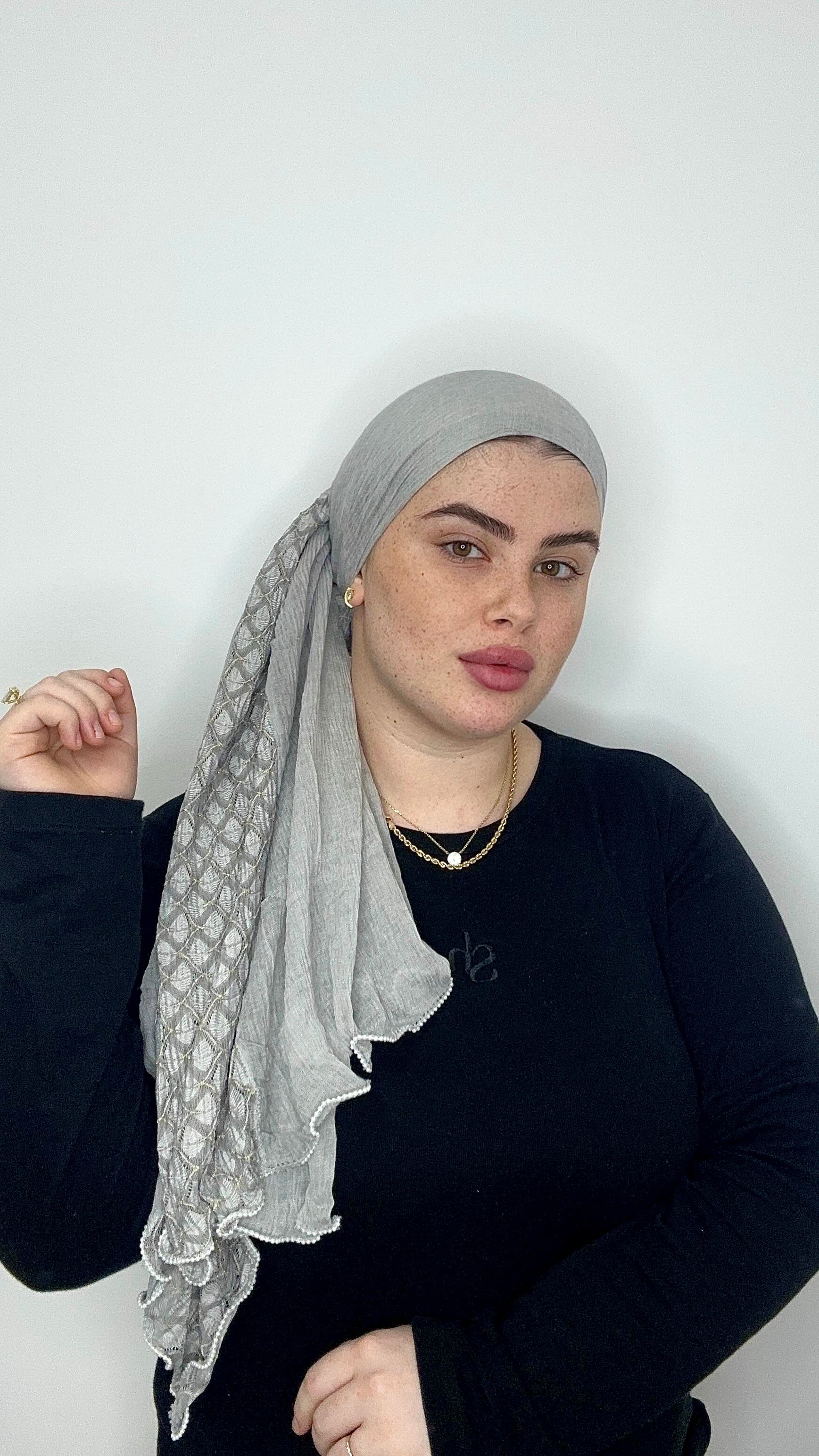 מטפחת נועה | אפור בהיר