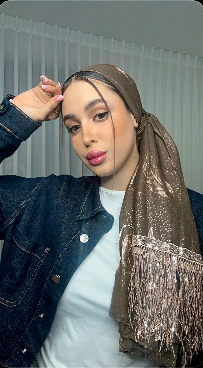 מטפחת נוצה | ירוק כהה