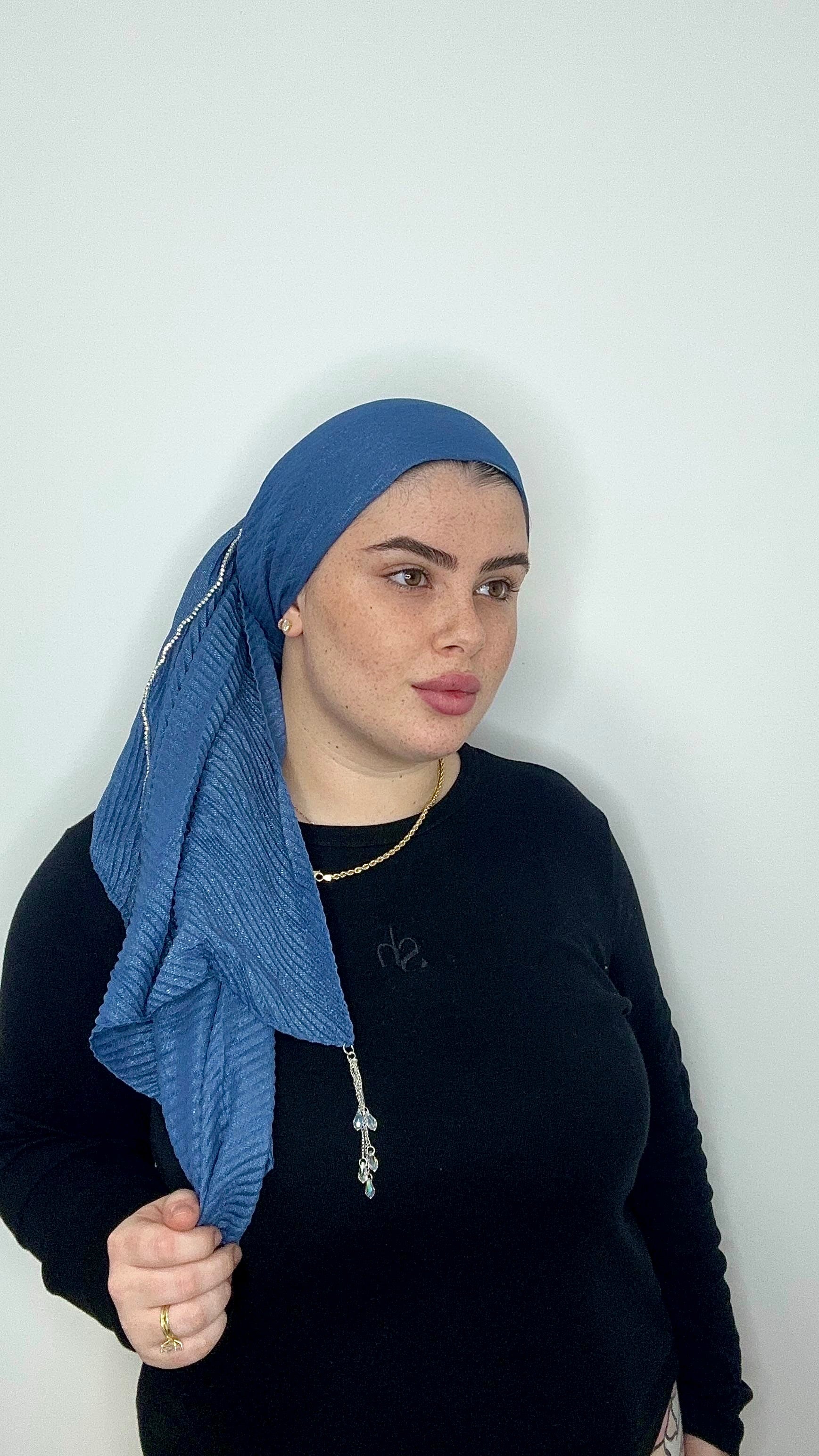לונג שרשרת יהלום | כחול