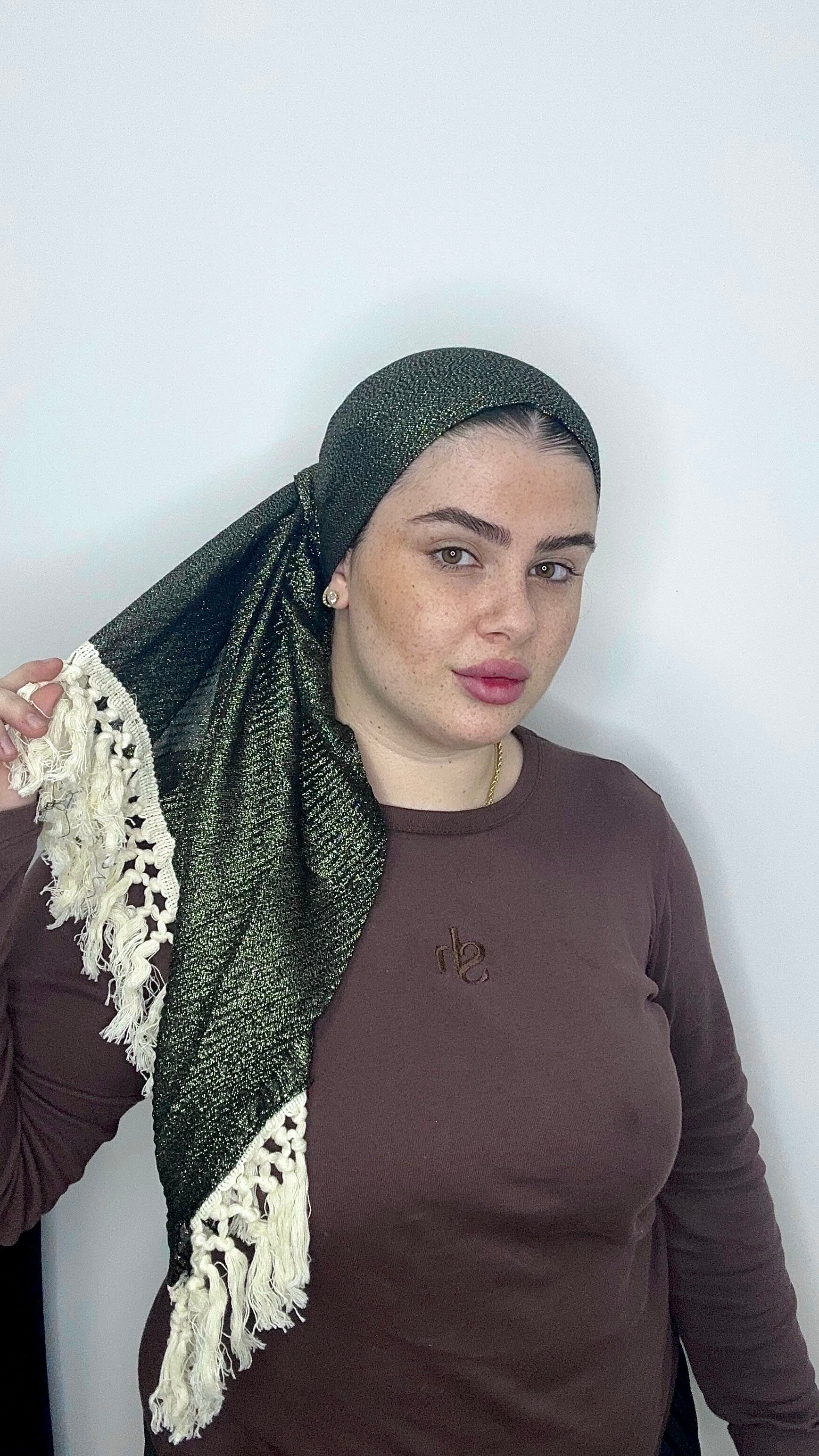 מטפחת שמפניה שחור זהב