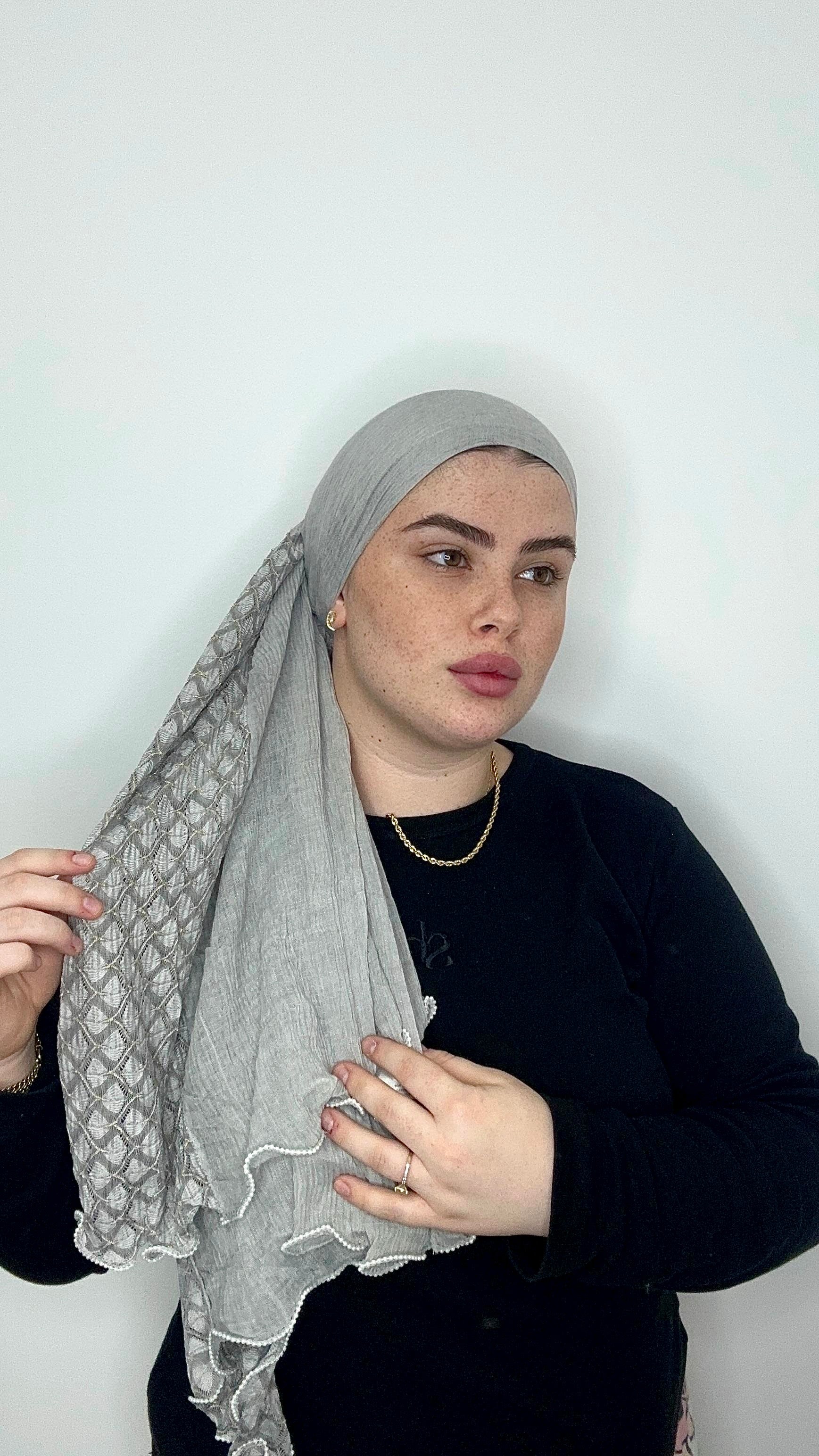מטפחת נועה | אפור בהיר
