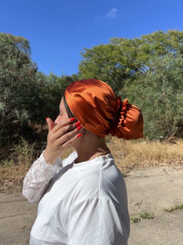 ⁦טורבן ארמני | כתום בוהק⁩ – תמונה ⁦3⁩